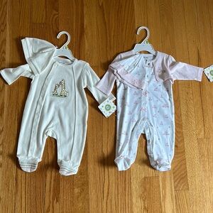 Set of Two Footie pajamas by Little Me, Size 3 months